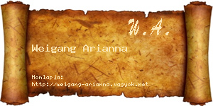 Weigang Arianna névjegykártya